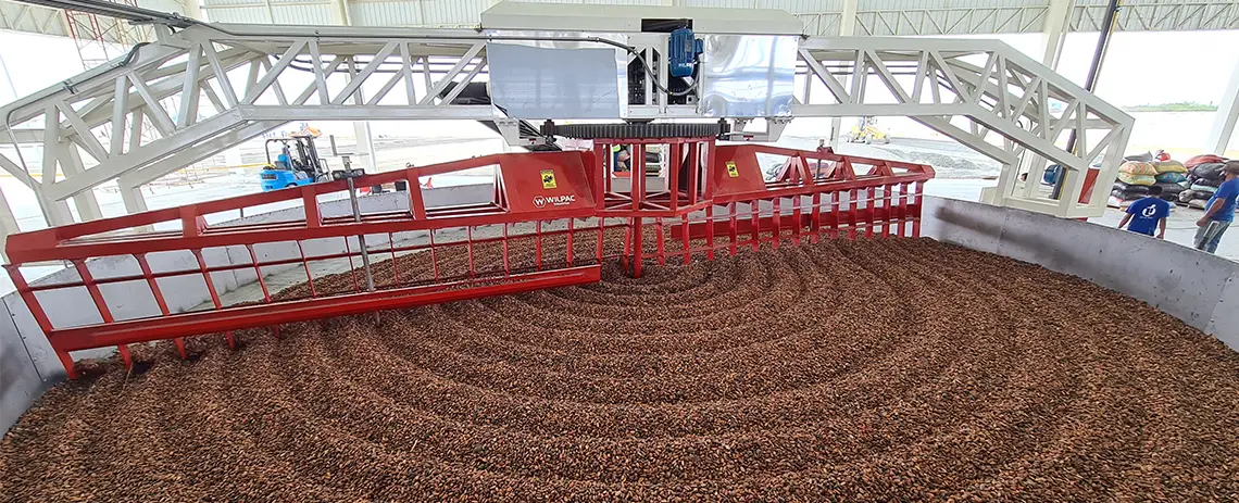 Secadora circular de cacao.